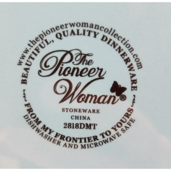 Pioneer Woman Vintage Floral Teal Replacement Stoneware Dinner Plate 10 1/2" - Picture 3 of 7